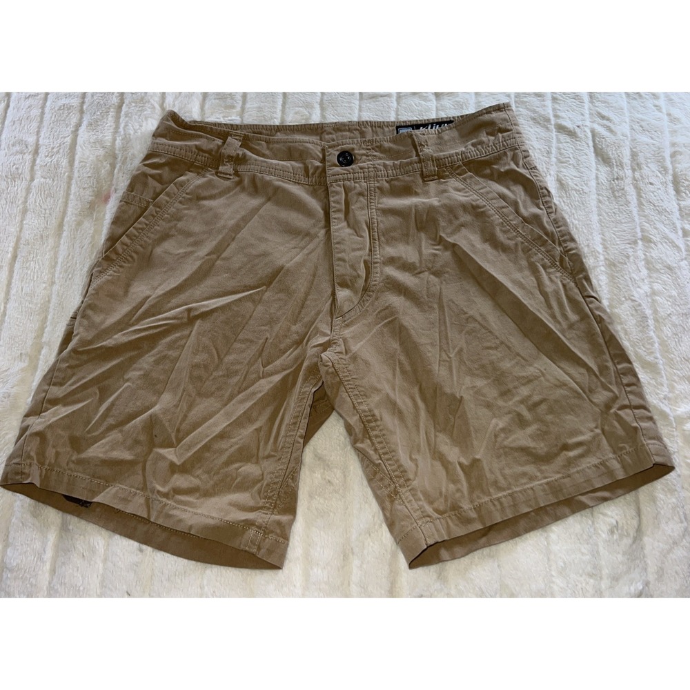 Kuhl Mens 30 Khaki Tan Nylon Blend Stretch Outdoor Hiking Performance Shorts